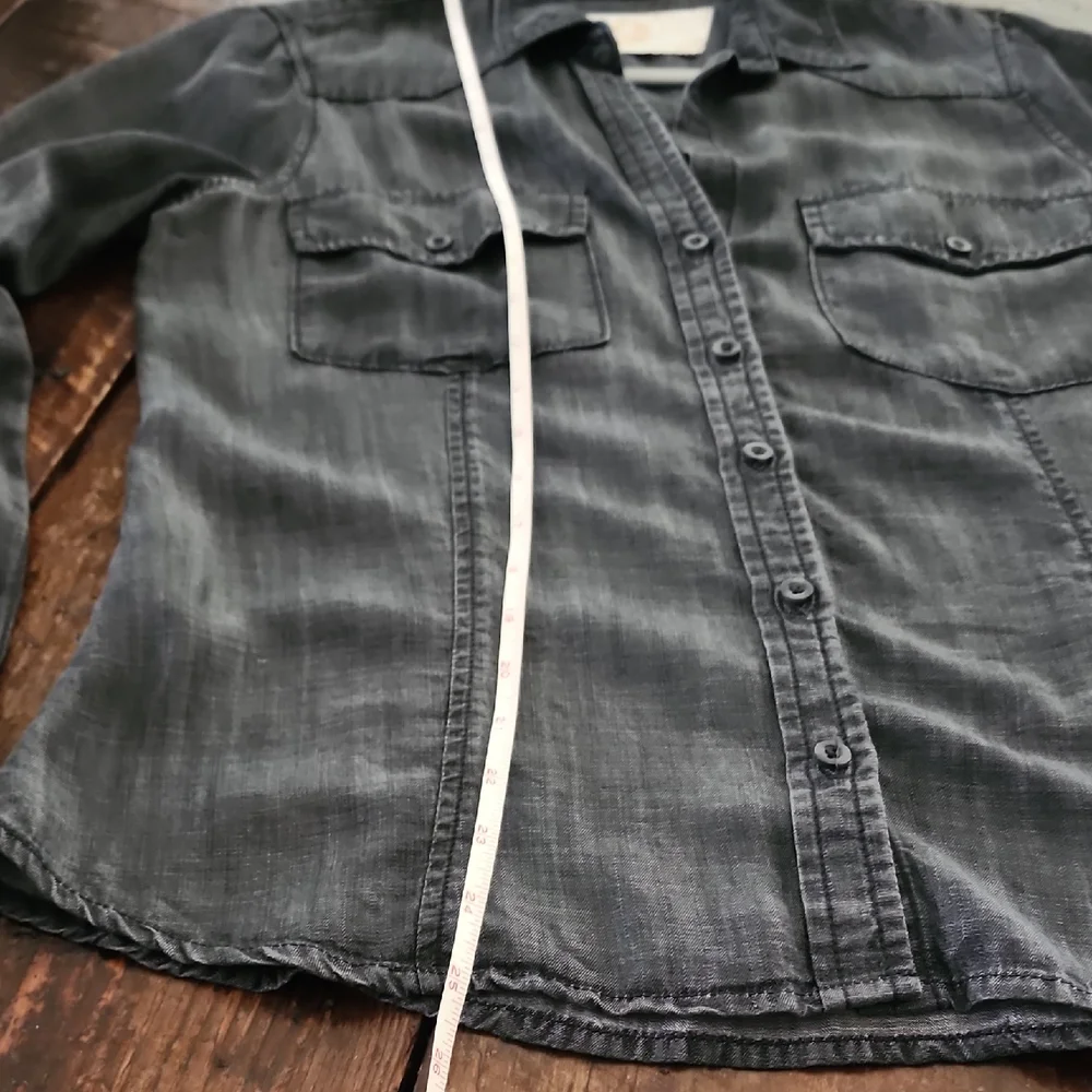 Bella Dahl Charcoal Button-Up Shirt - Picture 5 of 6